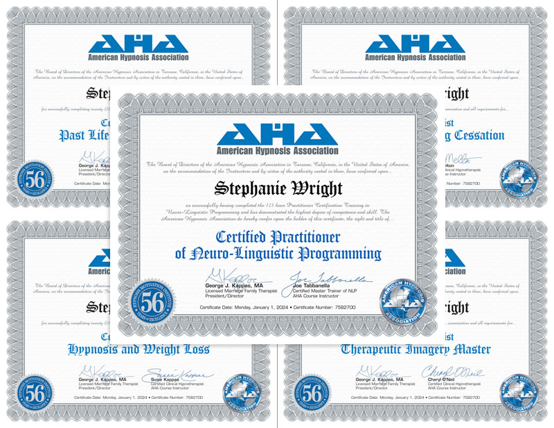 Certificates: AHA Specialty Certification and Continuing Education Seminars