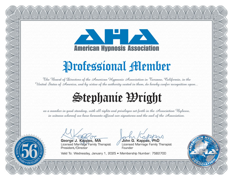 AHA Professional Member Certificate Example