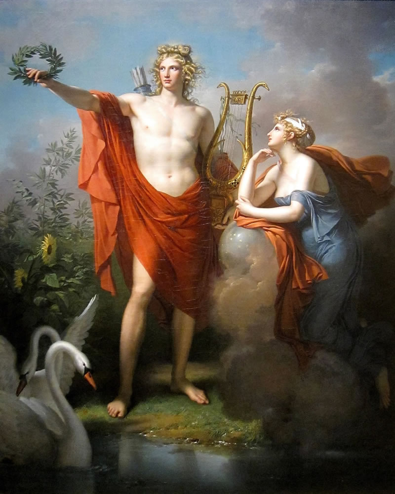 Apollo, God of Light, by Charles Meynier (1768)