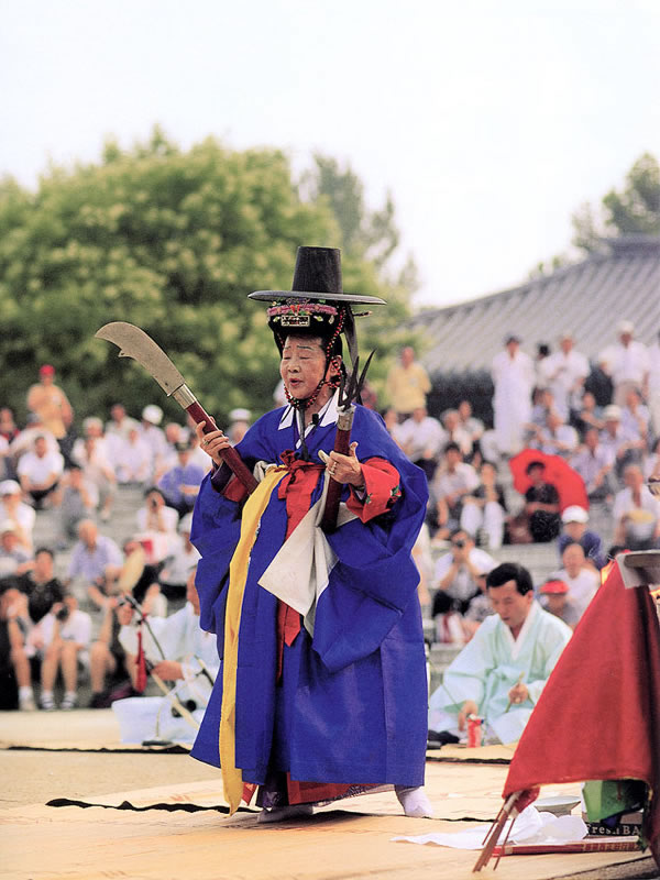 A Mudang Performing a Gut Ritual in Seoul, South Korea